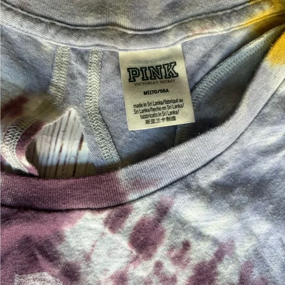 PINK Victoria's Secret Tie-Dye and Yellow Tops and Shorts Bundle - Picture 3 of 8